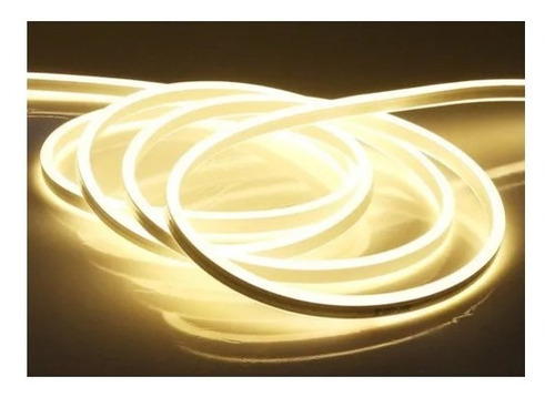 Fita Led Neon Flexível 5m 8w/m Branco Quente 127v- Luminatti Cor da luz 2.700K 127V