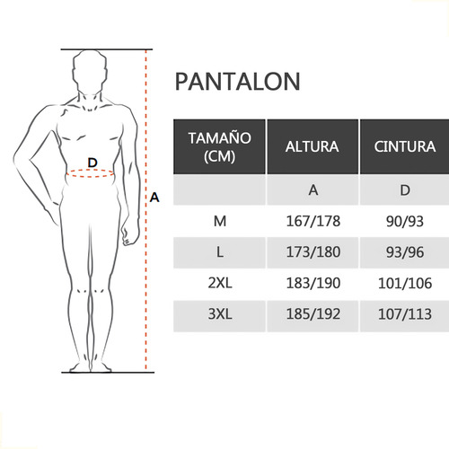 Pantalon Moto Con Proteccion Reflectivo - Hombre - Negro