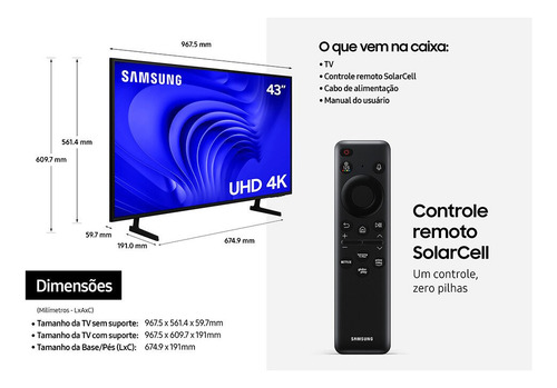 Tv Smart Un70du7700gxzd 70 Polegadas Uhd 4k Samsung