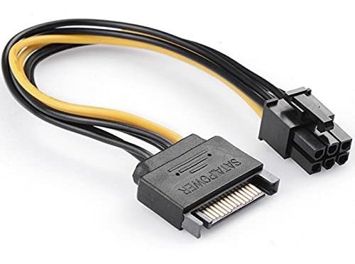 Cable Adaptador 15p 6p Power Sata Para Grafica Facil