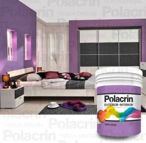 Latex Color Interior Exterior Polacrin Lavable 4 Lts Premium