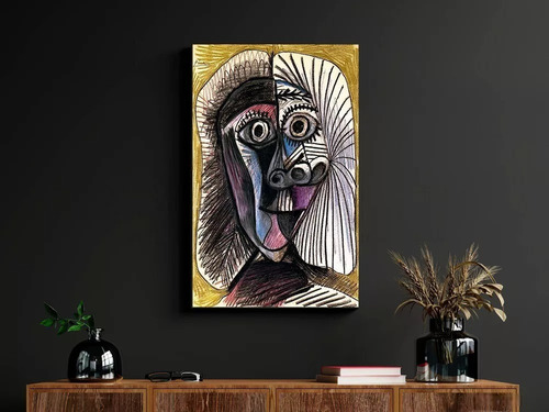 Cuadro Deco Picasso Cara 13 Moderno - 95 X 65 Cm Moderno
