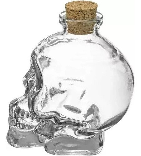 Licorera Shot Calavera Cráneo Vaso Cristal Tequilero 1/2l