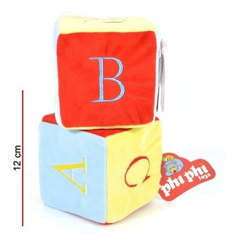 Imagen 1 de 5 de Cubo Didáctico Con Sonajero Y Letras Phi Phi Toys 2549