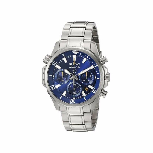 Imagen 3 de 9 de Reloj Bulova Hombre Marine Star 96b256 Cronografo Oficial