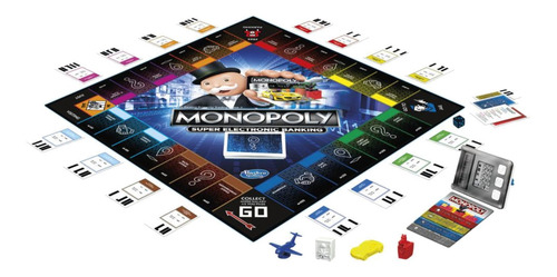 Imagen 2 de 3 de Juego de mesa Monopoly Super electronic banking Hasbro E8978