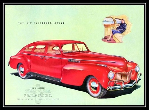 Chrysler Saratoga Sedan Año 1940 Autos - Lámina 45x30 Cm.