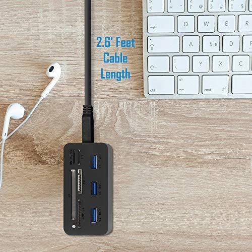 Adaptador Hub Usb Kingwin Con Lector De Tarjetas De Memoria