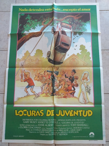 Antiguo Afiche Cine - Locuras De Juventud *