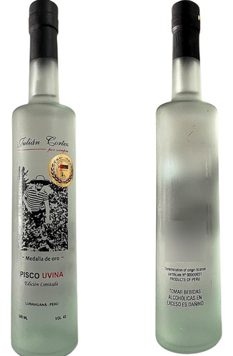 Pisco Julián Cortez Ganadora Medalla De Oro 500ml