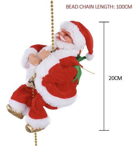 Juguete Colgante Santa Claus Escalando Cadena Adorno Arbol