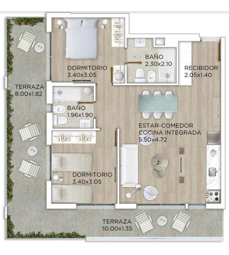 Imagen 10 de 19 de Venta Apartamento 2 Dormitorios Rambla Parque Rodo Obra Nueva