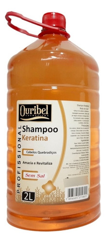  Shampoo Salão De Beleza Sem Sal De Keratina Ouribel 2l