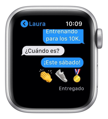 Imagen 6 de 9 de Apple Watch SE (GPS, 40mm) - Caja de aluminio color plata - Correa deportiva Blanca