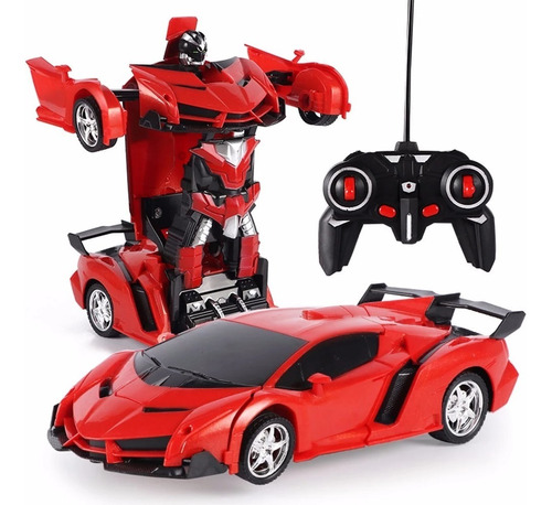 Auto Robot Transformers  Radio Control Remoto Gira 360° 