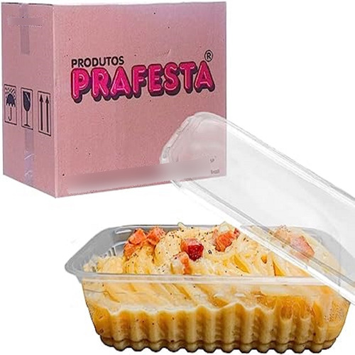 Pote Plastico Marmita Ret 500ml 144 Und Microondas Freezer