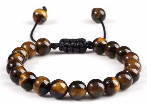 Pulsera De Ojo De Tigre, Pulsera Piedras Ajustable