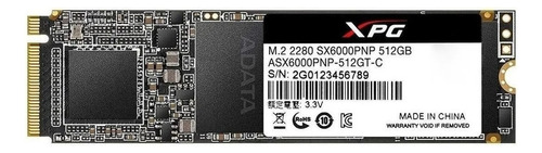 Disco sólido SSD interno XPG SX6000 Pro ASX6000PNP-512GT-C 512GB negro