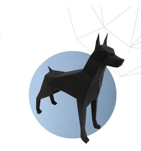 Plantillas Doberman Papercraft