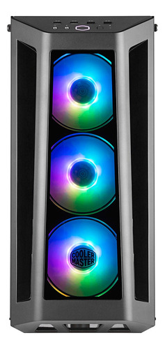 Gabinete Masterbox Mb530p 4 Ventiladores Vidrio Templado Color Negro