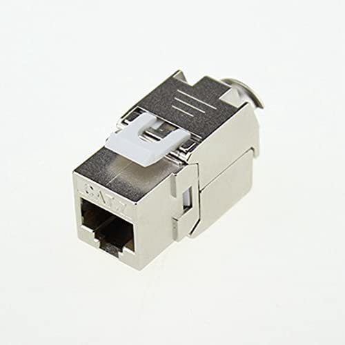 12 Unids Rj45 Cat7 Cat6a Blindado Ftp Aleacion Zinc Red