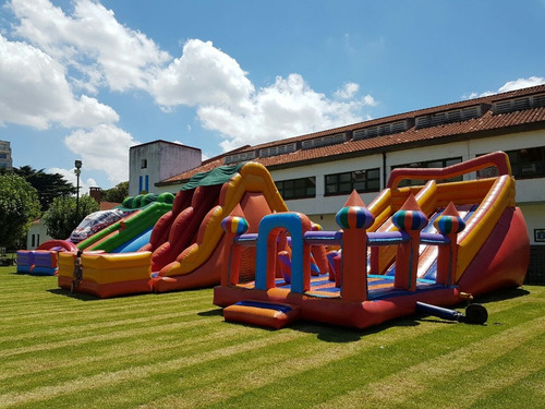 Alquiler Cancha Enjabonada Castillo Tobogan Inflable Metegol