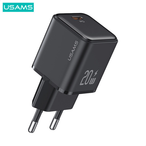 Cargador de teléfono móvil USB C de 20 W, compatibilidad universal, color: negro