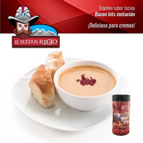 Trocitos De Soya Sabor Tocino, Presentación Bote De 100 Gm