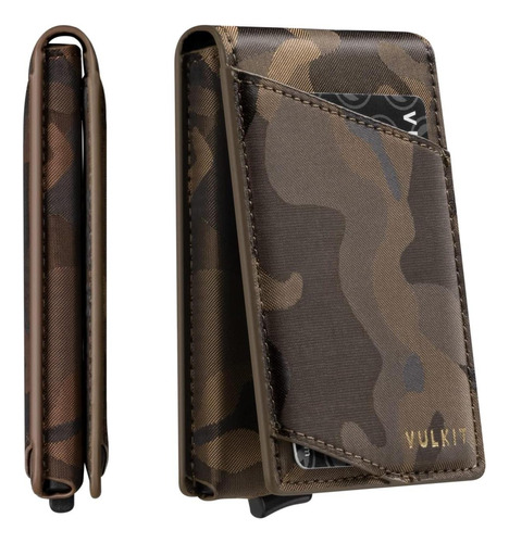 Vulkit Cartera Emergente Para Hombres, Tarjetero Minimalista