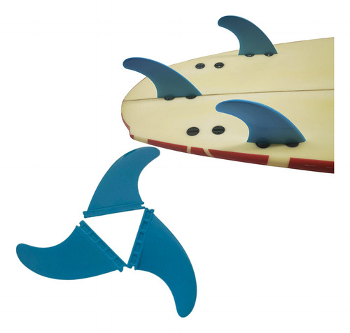 Stand Up Paddle Board Fin Surfboard Tail Fin 3 Unids / Azul