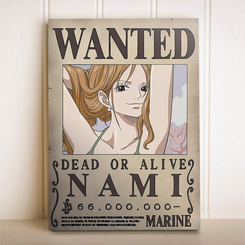 Imagem 3 de 6 de Kit 6 Placas Decorativas One Piece Wanted