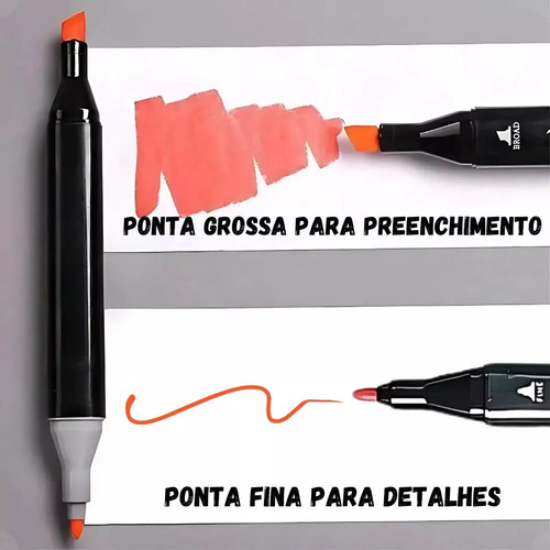 Kit 80 Canetinhas Touch Dupla Ponta + Mala Boobie Goods