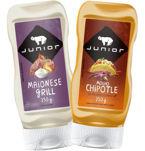 Kit Molhos Maionese Grill E Chipotle Fast Food Junior
