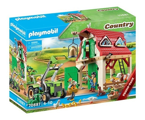Playmobil Granja C/ Cria De Animales + Figuras Country 70887