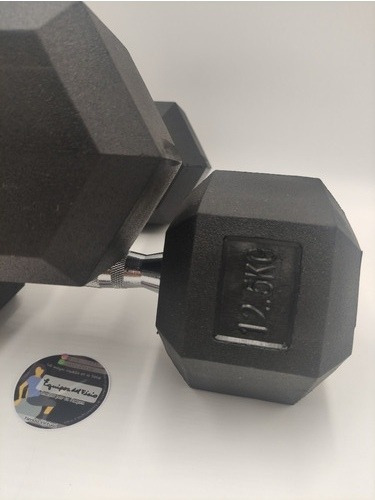 Imagen 2 de 5 de Mancuernas Hexagonales 12.5kg