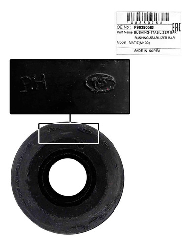 Imagen 6 de 8 de Buje Meseta Delantera Wagon R 1999 2000 2001 2002 Honguito