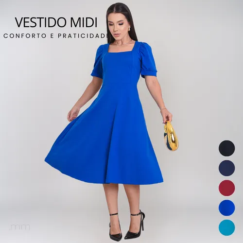 Vestido Feminino Rodado Moda Evangêlica Ccb Casual Conforto