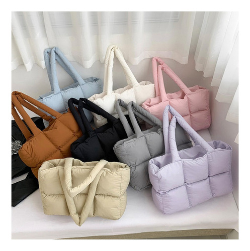 Bolso De Mano Acolchado Para Mujer, Bolsa De Compras Casual
