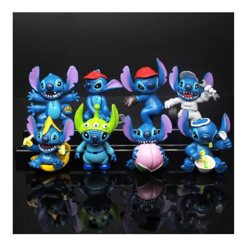 Stitch Disney Set De Figuras De 8 Pcs Variadas De 6 Cm 