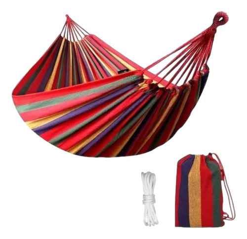 Hamaca Colgante Camping 75x195 Cm 100% Algodón