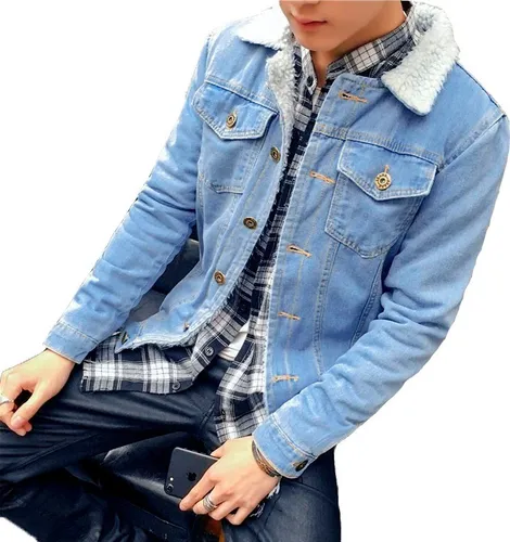Chamarra de mezclilla con borrega outfit new arrivals