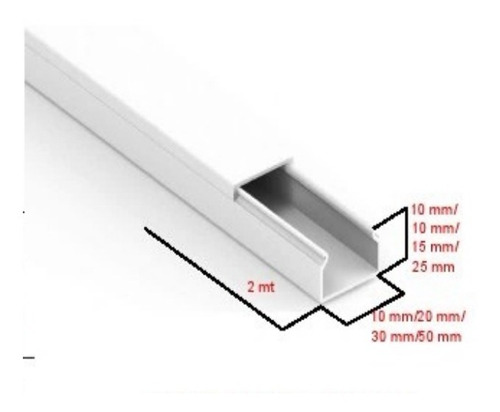 Canaleta Para Cables De 15mm-30mm De 2mt Mayor Y Detal