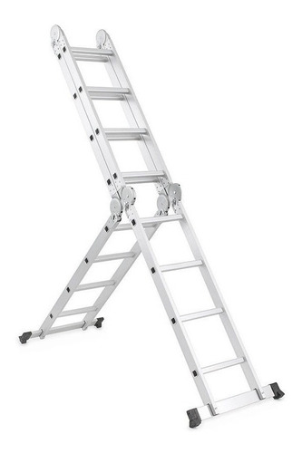 Imagen 2 de 4 de Escalera de aluminio multipropósito Garden Life TE1700 plateado