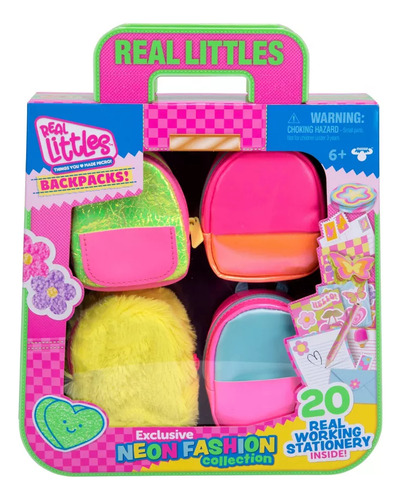 Real Littles Muñecas Coleccion Mini Bolsos Neon 4 Piezas