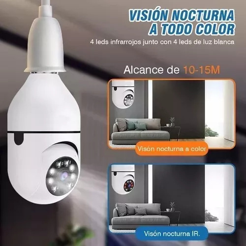 Camara Foco 360 Wifi Security App Icsee ,vision Nocturna Blanco