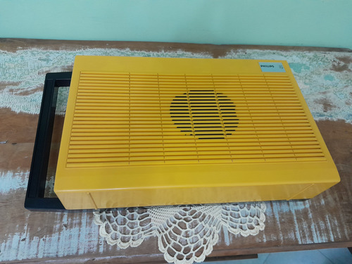 Toca Disco Antigo Philips Af100 Funcionando. Amarelo (Usado)