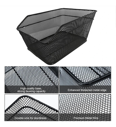 Cesta Trasera Para Bicicleta, Cesta Universal De Alambre De