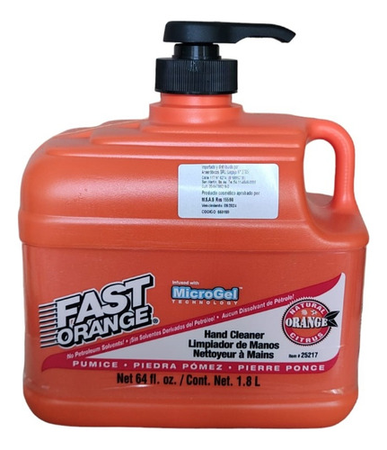 Fast Orange Limpiador De Manos X 1.8 L