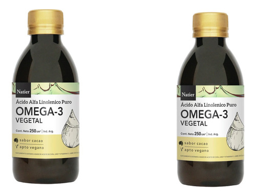 Omega-3 Vegetal X2 Natier Rendimiento Muscular  250ml 