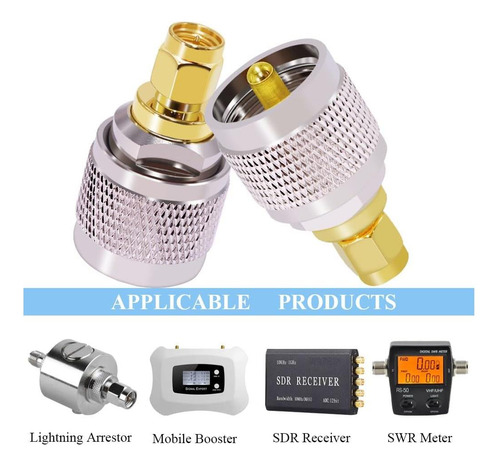 Cnario Sma Macho A Uhf Pl-259 Conector Coaxial Masculino Al